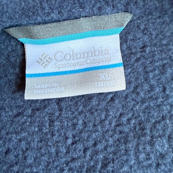 Columbia Kids XL 18-20 Fleece Jacket Orange Navy Blue Full Zip XB1107 1720841 - Picture 8 of 9